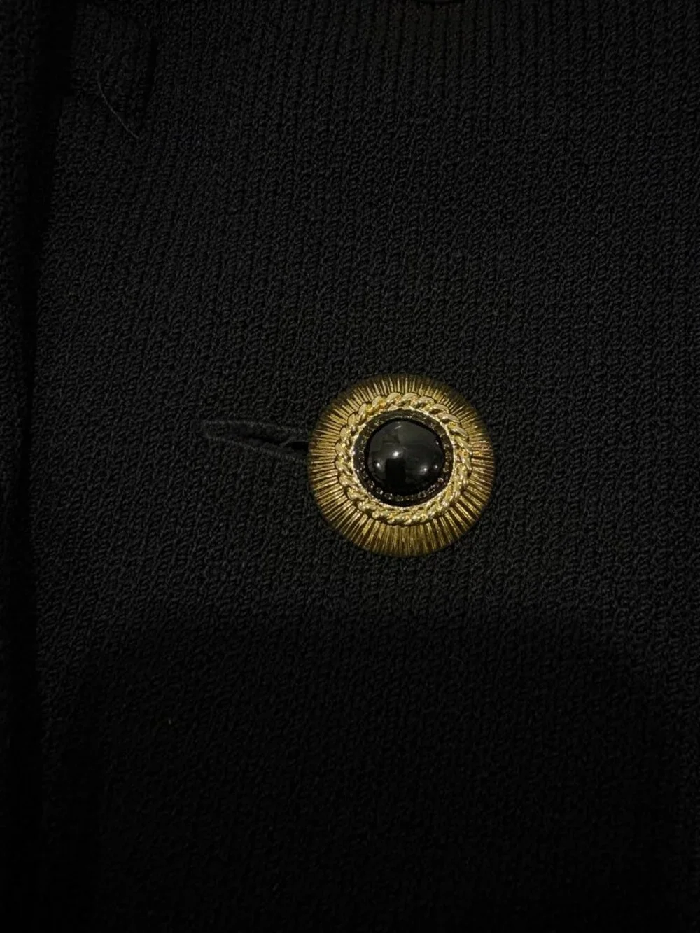St John Collection Marie Gray 12 Black Double-Breasted Santana Knit Wool Blazer - Picture 7 of 9
